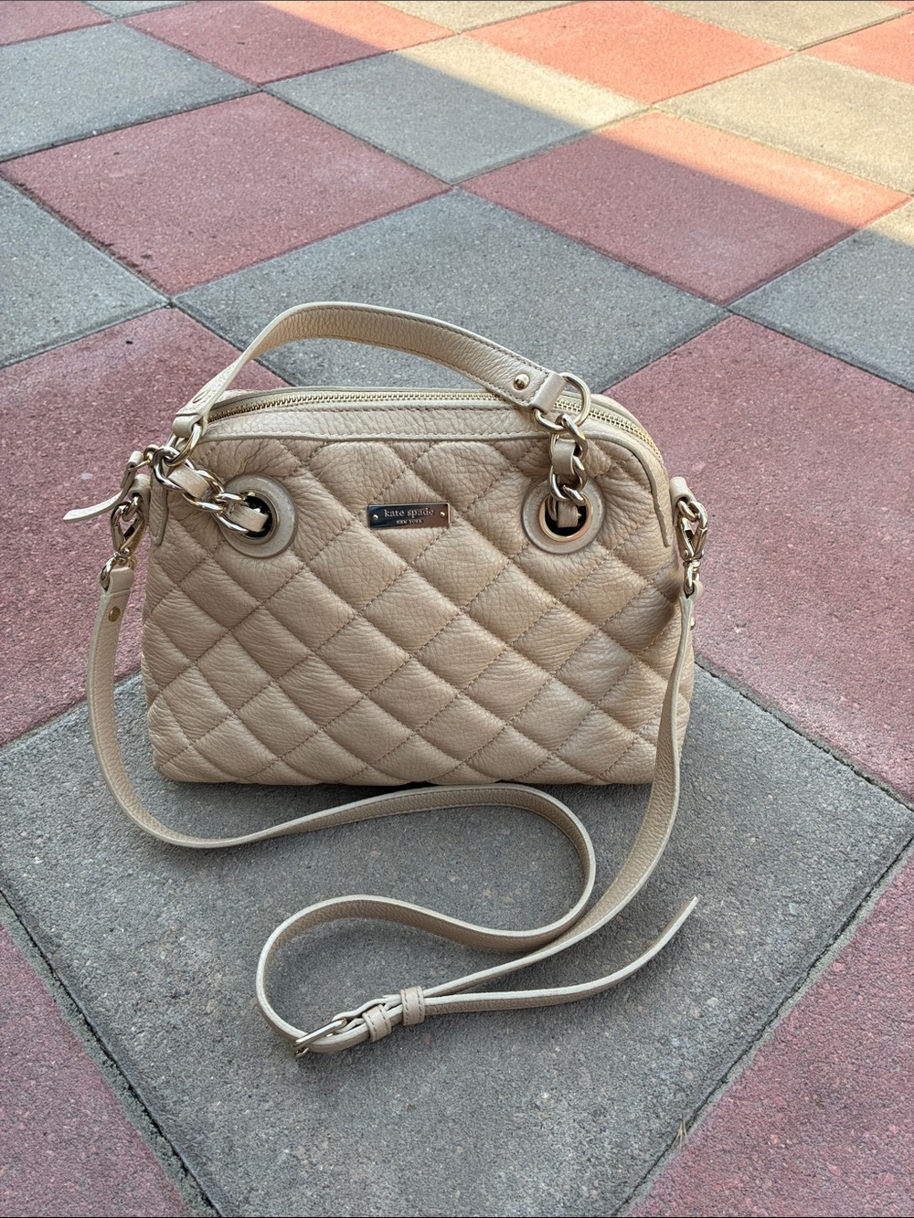 Kate Spade Gold Coast Georgina Quilted Leather Satchel Crossbody